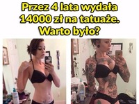 Przez CZTERY LATA ta dziewczyna WYDAŁA na TATUAŻE ponad....! WOW warto było!??