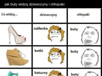 Co widzą faceci, a co kobiety gdy widzą buty? Zobacz :D