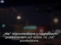 Nie wypowiedziane z najgłębszym przekonaniem