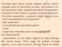 Różnica między bogatym, a biednym - przeczytają piękną historię młodego chłopca