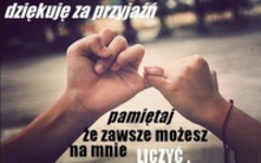 Dziękuję za przyjaźń