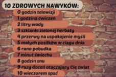 10 zdrowych nawyków! Stosuje je ;P