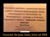 Szacunek dla Pana Józka, który od 2008 roku bezpłatnie pomaga tym, których nie stać na profesjonalną pomoc