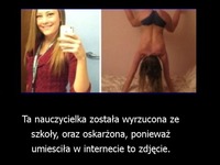 Ta śliczna NAUCZYCIELKA została WYRZUCONA ze szkoły za pokazanie tego ZDJĘCIA w INTERNECIE! OSTRO