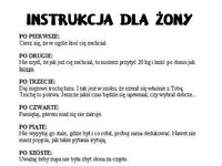 Instrukcja dla żony, haha dobre!