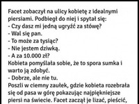 MOCNY DOWCIP; Facet zobaczył na ulicy kobietę z idealnymi piersiami! Musisz zobaczyć jak to się skończyło! ;D