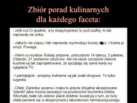 Zbiór porad kulinarnych dla każdego faceta... XD