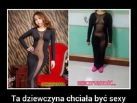 Ta dziewczyna chciala być seksowna, ale zamówiła sukienkę z Chin. Beka xD