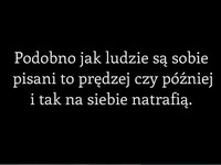 Podobno jak ludzie są sobie pisani...