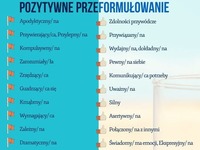 Pozytywne przeformułowanie. Dzień bardzo dobry :)