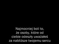 Najmocniej boli to...