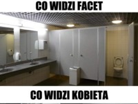 Zobacz co widzi facet,a co kobieta będąc w toalecie, hahah! :D