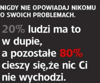 Nigdy nie opowiadaj o swoich problemach