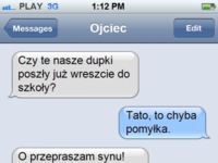 Ojciec popełnił wielki błąd wysyłając tego sms do syna! Zobacz jaka czeka go kara... haha :D