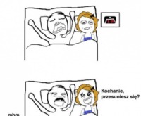 Kobieta, facet i sytuacja w łóżku, haha dobre! :D