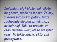 Zmieniłam się.