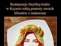Restauracje HeyHeyAndre robią portrety swoich klientów z makaronu...