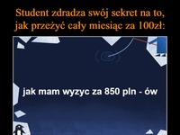 Student zdradza swój sekret na to, jak przeżyć cały miesiąc za 100 zł!