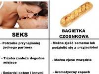 S*ks vs bagietka czosnkowa XD