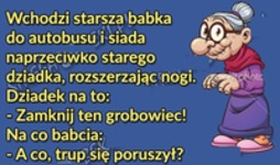 KAWAŁ DNIA! Babcia wsiada do autobusu i rozchyla nogi! HAHA!