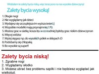 Sprawdź koniecznie jakie są zalety bycia niską i wysoką