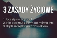 3 ZASADY ŻYCIOWE