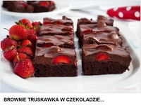 Brownie - truskawka w czekoladzie