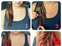 Zobacz jak zrobić kolorowe końcówki włosów w 5 minut, zobacz to! ;)