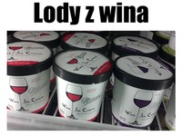 Lody z wina