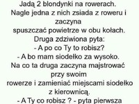 BLONDYNKI jadą na rowerach. Nagle jedna spuszcza powietrze z kół, a druga na to... HAHA!