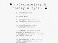 6 najważniejszych rzeczy w życiu