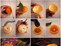 Świeczka z pomarańczy