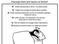 Łóżko jest lepsze od FACETA ;D