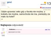 Zapytała publicznie gdzie można uprawiać SEX, ZOBACZ co jej odpisał, haha!