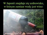 Uzdrowisko w Japonii, w którym zamiast wody jest wino!