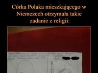 Córka Polaka mieszkającego w Niemczech otrzymała takie zadanie z religii... MASAKRA!