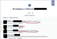 Nie warto spieszyć się ze zmianą związku na fb... zobacz co mu odpisała...