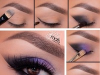 Smokey eye z fioletami w roli głównej