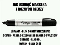 Jak usunąć plamy z markera z różnych rzeczy?