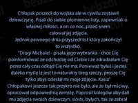 Chłopak poszedł do wojska, ale w cywilu zostawił dziewczynę... zobacz jakie listy do siebie pisali ;)