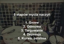 5 etapów mycia naczyń