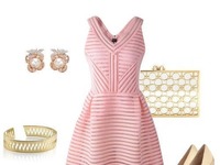 Zestaw z różową sukienką