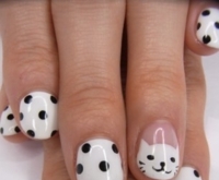 Śliczne paznokcie w kotki!