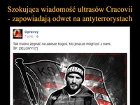 Szokująca wiadomość ultrasów Cracovii - zapowiadają odwet na antyterrorystach