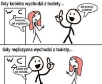 Toaleta- kobieta vs facet