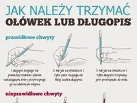 Jak należy trzymać ołówek lub długopis - przydatne przy nauce dziecka :)