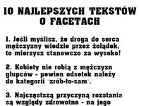 10 najlepszych tekstów o facetach