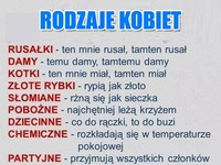 RODZAJE KOBIET na wesoło! Ostatnie najlepsze! ;D