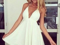 Seksowna biała sukienka