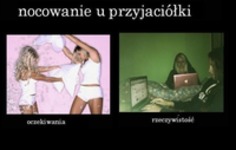 Nocowanie u PRZYJACIÓŁKI- jakie masz oczekiwania vs jak wygląda to naprawdę :D